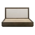 thumbnail image 5 of Benjara Nesh Modern California King Platform Bed, Upholstery, Brown Wood Frame, 5 of 7