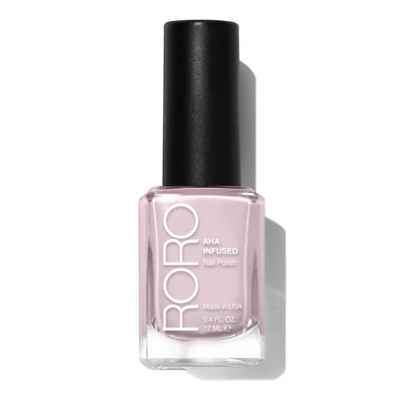 roro AHA Infused 21+ Free Esmalte de uñas - Laca de color de uñas de alto impacto resistente a las astillas Fabricada en los EE. UU. Vegano/sin crueldad animal Sin gluten Pinky Promise Light Pastel Pi