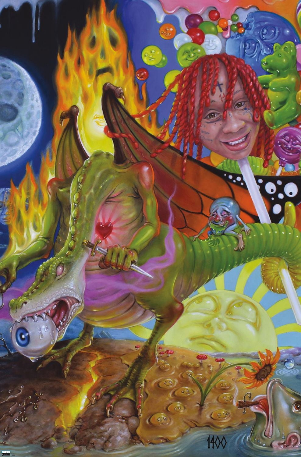 Trippie Redd - Trip at Knight Album Cover Wall Poster, 22.375" x 34"