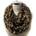 Women's Classic Leopard Print Infinity Scarf (Brown)