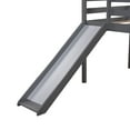 thumbnail image 5 of Gray Twin Size Loft Bed with Slide, House Bed with Slide, 5 of 7