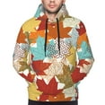thumbnail image 4 of Bingfone Fall Maple Leaves Men'S Drawstring Hoodie Long Sleeve Pocket Sweatshirts-X-Large, 4 of 9
