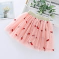 thumbnail image 2 of Zwiiyzr Toddler Kids Girls Tulle Tutu Skirt Embroidery Net Yarn Cute Dance Skirt Solid Color Party Princess Dress Watermelon Red, 2 of 4
