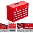 thumbnail image 3 of Aukfa Tool Box, 20 in Steel 4-Drawer Toolbox with Automatic Lock System for Garage, Red, 3 of 9