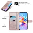 thumbnail image 4 of Leather Case For Google Pixel 9a 6.3",Embossed Totem Wallet With Card Holder,Wristband, Shockproof Kickstand Magnetic Cover,Rose Gold,For Google Pixel 9a, 4 of 7