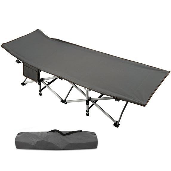 Lilypelle Folding Camping Cot, Double Layer Oxford Strong Heavy Duty Sleeping Cots with Carry Bag, Portable Travel Camp Cots for Home/Office Nap and Beach Vacation