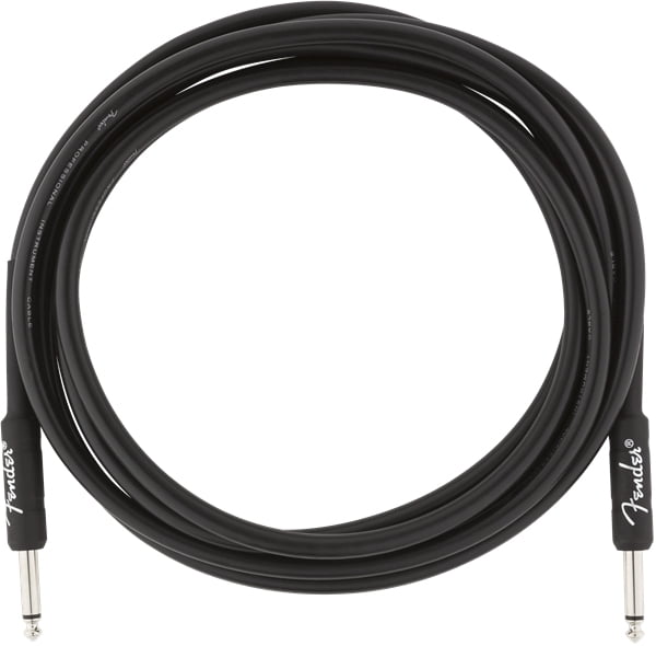 Fender 10-Foot Original Instrument Cable, Straight-Straight, Black - 3 Pack
