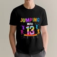 thumbnail image 3 of Exquisite and comfortable-Jumping Into 13th Birthday Trampoline 13 Year Old Jumper T-Shirt, OdeJous Funny T-Shirt Black, M, 3 of 5