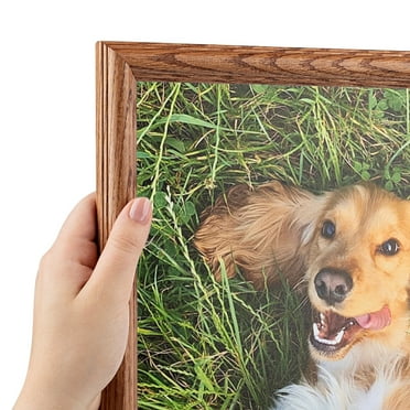 ArtToFrames 24x36 Inch Honey Picture Frame, This Brown Wood Poster Frame is Great for Your Art or Photos, Comes with 060 Plexi Glass (4380)