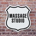 thumbnail image 4 of Massage Studio (2 Pack) 18 inch X 18 inch Shield Shaped Commercial Grade Plastic Signs Weather Resistant Made in the USA, 4 of 6