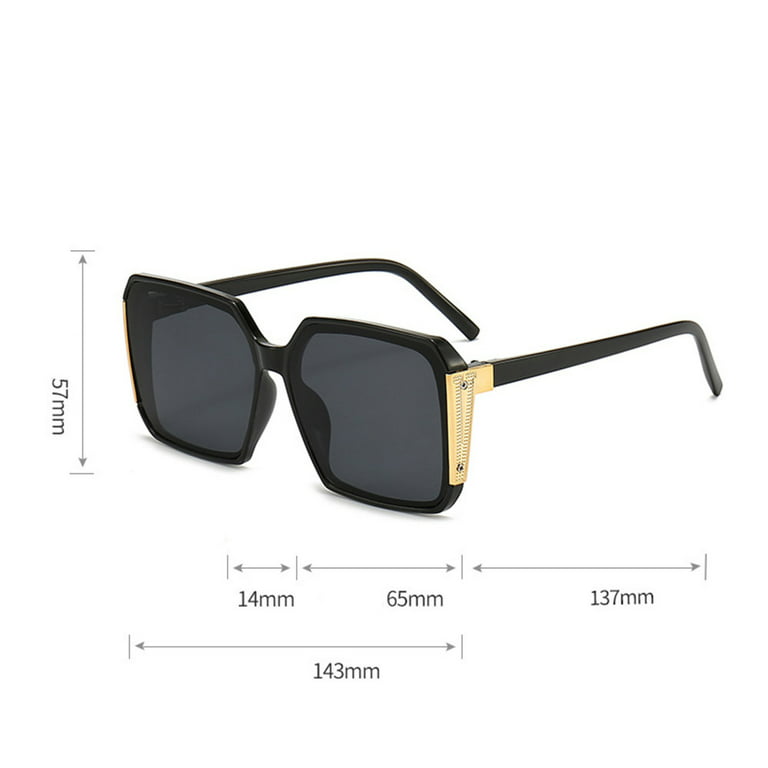 Personalized Street Shooting Sunglasses Anti UV Durable Non-slip Sunglasses  for Traveling Hiking Cycling Black Frame Black Gray Film 