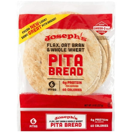 Joseph's Bakery Pita Bread, Low Carb, 8 oz. (Best Way To Heat Pita Bread)