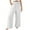 White, variant on Women's Summer Wide Leg Casual Beach Pants High Waisted Drawstring Pants With Pockets White