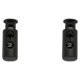 thumbnail image 3 of Qarigey 100 Piezas Tapón de plástico Cordón Cerradura Agujero doble Sujetador de frijol Cuerda Toggle Bag Negro 5 2.4*0.85, 3 of 6