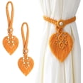 thumbnail image 1 of 2 Pack Embrasses de Rideaux en Coton Macramé Boho Embrasses de Rideaux Jaunes, 1 of 5