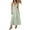 Light Green, variant on Women's Smocked Tiered Maxi Cami Dress with Sheer Overlay 70% Lyocell 30% Polyamide for Elegant Summer Events Today
