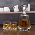 thumbnail image 3 of Whiskey Decanter, 22oz/650ml Twisted Scotch Decanter with 4pcs Crystal Whisky Glasses, 3 of 7