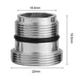thumbnail image 3 of Bgsha 4pcs Kitchen Faucet Adapter Set Tap Aerator Connector 18.5mm To 22mm With Washer Water Purifier Adapter Bathroom Accessories, 3 of 10