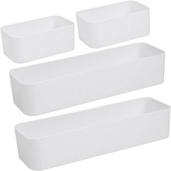 LEEYNEER4pcs Boxes Wall Storage Box Plastic Shelf Mini Storage Bins Corner Shelf Wall Mounted Shelf