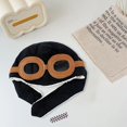 thumbnail image 4 of Cozy Kids Pilot Hat Warm Velvet Cartoon Design Soft Cotton Classic Versatile Pilot Hat Coffee, 4 of 5
