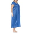 thumbnail image 3 of EZI Nightgowns for Women - Soft & Breathable Satin Night Gowns for Adult Women - Medium to Plus Size Womens Sleep Shirts - Long Mid-Length Nightgown, 3 of 9