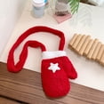 thumbnail image 1 of xihome Bolso bandolera festivo de felpa con forma de guante rojo y correa ajustable, ideal para las fiestas., 1 of 6