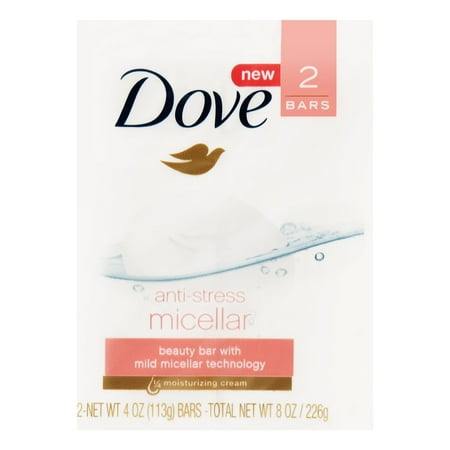 Dove Anti-stress Micellar Water Beauty Bars, 2 Pack