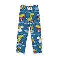 thumbnail image 4 of Daiia Dinosaur on the Beach Vacation Men's Sleep Pant with Pockets and Drawstring,Pajama Pants-Small, 4 of 9