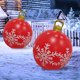 thumbnail image 4 of Adornos navideños inflables gigantes Lksixu, decoraciones navideñas para exteriores, bolas colgantes grandes de PVC de 24 pulgadas con patrón de copo de nieve, bolas inflables reutilizables para, 4 of 7