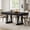 Black, variant on 6-8 Person Kitchen Dining Table, Built-in Two Drawer Storage, Robust Double Pedestal Frame for Home and Commercial Office Use