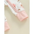 thumbnail image 6 of Biezeib Baby Girls Long Sleeve Romper Print Front Zipper Jumpsuits for Newborn Infant Toddler Cute Clothes, 6 of 6