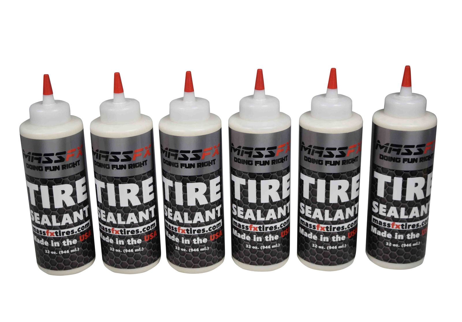 MASSFX Premium Flat Preventer Tire Sealant Made in USA (32 oz) 6Pack