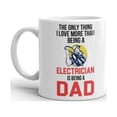 thumbnail image 2 of 11 oz The Only Thing I Love More than Being a Electrician is Being a Dad Novelty Coffee Ceramic Mug, 2 of 3