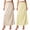 Champagne-Yellow, variant on 2 Pack Women's Satin Half Slip Underskirt, Anti See Through Lace Trim Long Skirt Liner, Lightweight Summer No Rolling Down Underskirt for Under Dresses, White & Black
