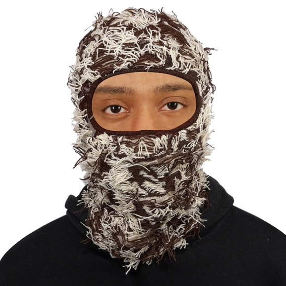 Outfmvch Beanie Winter Hats For Women Face For Men Women Full Face Hood Hats Beanies Coffee One Size
