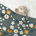 thumbnail image 2 of Pofeuu Flowers and Bee Print Puppy Blanket,Dog Blankets,Pet Blanket Cozy Cat Blankets for Indoor Cats, Fuzzy Pet Blanket for Kitten Doggy Dog Blankets-Small, 2 of 8