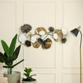 thumbnail image 5 of White, Black, and Gold Metal Ginkgo Leaves Modern Wall Decor, 5 of 9