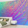 thumbnail image 2 of Peel and Stick Wallpaper Canvas Abstract Holographic Foil Pearl Colorful Gradient Skin Texture Fractal Modern Art Wall Mural Decor Self Adhesive and Removable 69in x 98in, 2 of 6