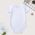 thumbnail image 7 of Odeerbi Baby Infant Boys Girls Clothes Baby Jumpsuit Romper Toddler Short Sleeve Letter Print T-Shirt Jumpsuit White 6-12 Months, 7 of 7