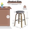 thumbnail image 2 of AENKYO 30" Swivel Bar Stools Set of 2, Bar Height Stools for 38"-44" Tall Tables, Fabric Upholstered, Gray, 2 of 7