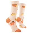 thumbnail image 3 of Cool Socks Peaches Fun Fruit Print Novelty Crew Socks for Women, 3 of 6