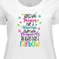 thumbnail image 4 of Inktastic Dance with Fairies, Ride a Unicorn, Swim with Mermaids Women's Plus Size T-Shirt, 4 of 5