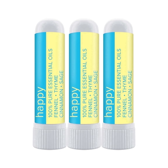 MOXE Nasal Stick Inhaler Happy Blend with Cinnamon and Sage Scent, 3 Pack