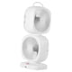 thumbnail image 3 of Ventilador giratorio de doble capa, 5 velocidades, ajustable, práctico y compacto, portátil para escritorio. Blanco, 3 of 9
