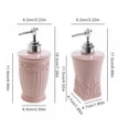 thumbnail image 5 of Soap Dispenser - 17 Oz Plastic Soap Dispenser with Pump, Refillable Liquid Bottle Dispenser, Premium Hand Dispenser for Bathroom, Kitchen, Countertop(Pink,Round), 5 of 7