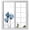 Navy Blue, variant on Reusable Frosted Window Coverings, Navy Blue Tulip Window Privacy Film Frosted, Watercolor Farmhouse Floral Botanical Sun Blocking Windows Stickers for Kitchen Front Door, 23.6 x 59 Inches