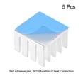 thumbnail image 2 of Unique Bargains 14x14x10mm Thermal Sticky Aluminum Heatsink Electronic Radiators Silver 5Pcs, 2 of 4