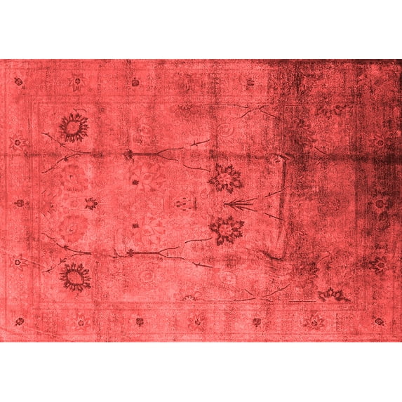 Ahgly Company Indoor Rectangle Oriental Red Industrial Area Rugs, 5' x 7'