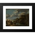 thumbnail image 2 of Salvator Rosa 18x14 Black Modern Framed Museum Art Print Titled - Bandits on a Rocky Coast (1655-60), 2 of 5
