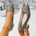 thumbnail image 5 of Byworldtasic Women's Block Heel Loafers Fashion Slip On Square Toe Non Slip Low Chunky Heel Dress Office Pumps, 5 of 9